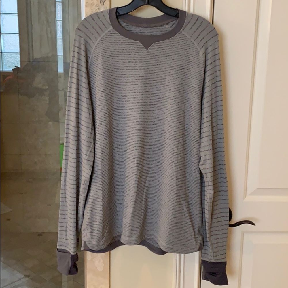 Soft Lululemon long-sleeve striped shirt